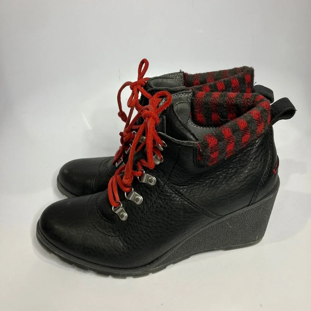 Sperry Celeste bliss black wedge‎ booties women's size 10 punk casual trendy